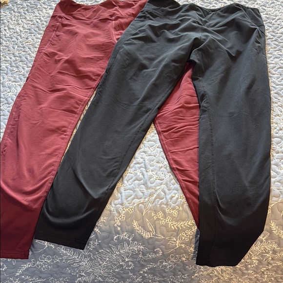 Baleaf Pants - Baleaf Black and Red Leggings with Soft Stretch Fabric